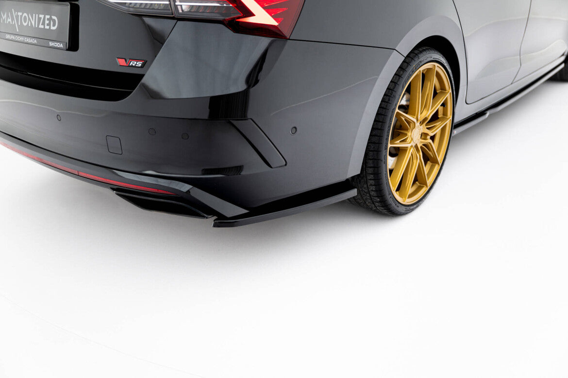 Diffusor Flaps V.1 passend für Skoda Octavia RS Liftback / Combi Mk4 FL schwarz Hochglanz
