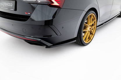 Diffusor Flaps V.1 passend für Skoda Octavia RS Liftback / Combi Mk4 FL schwarz Hochglanz
