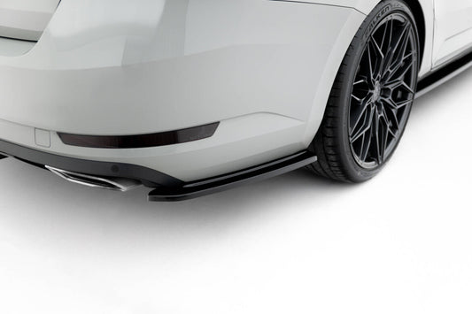 Diffusor Flaps V.1 passend für Skoda Superb Liftback / Combi Mk3 schwarz Hochglanz