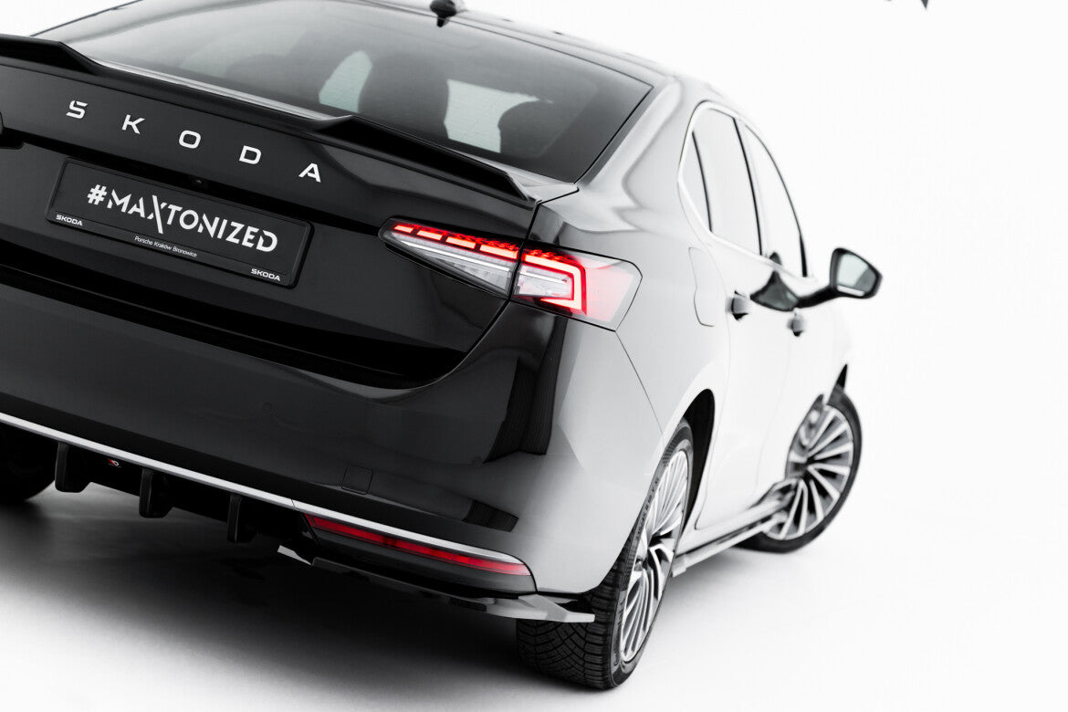 Diffusor Flaps V.1 passend für Skoda Superb Mk4 schwarz Hochglanz