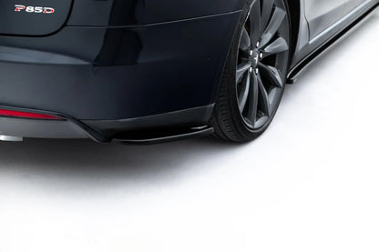 Diffusor Flaps V.1 passend für Tesla Model S Mk1 schwarz Hochglanz