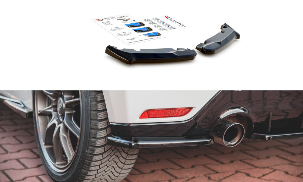 Diffusor Flaps V.1 passend für Toyota GR Yaris Mk4 schwarz Hochglanz