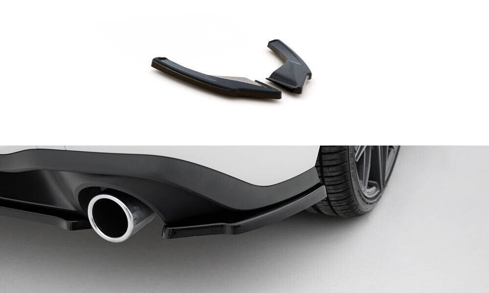 Diffusor Flaps V.1 passend für VW Golf GTI / GTE Mk8 schwarz Hochglanz