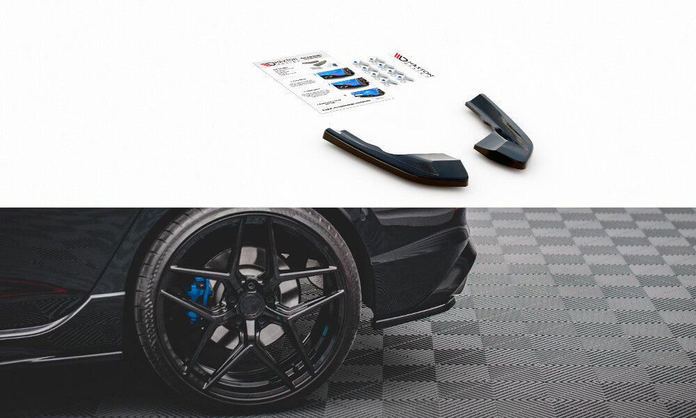 Diffusor Flaps V.1 passend für VW Golf R Hatchback Mk8 FL schwarz Hochglanz