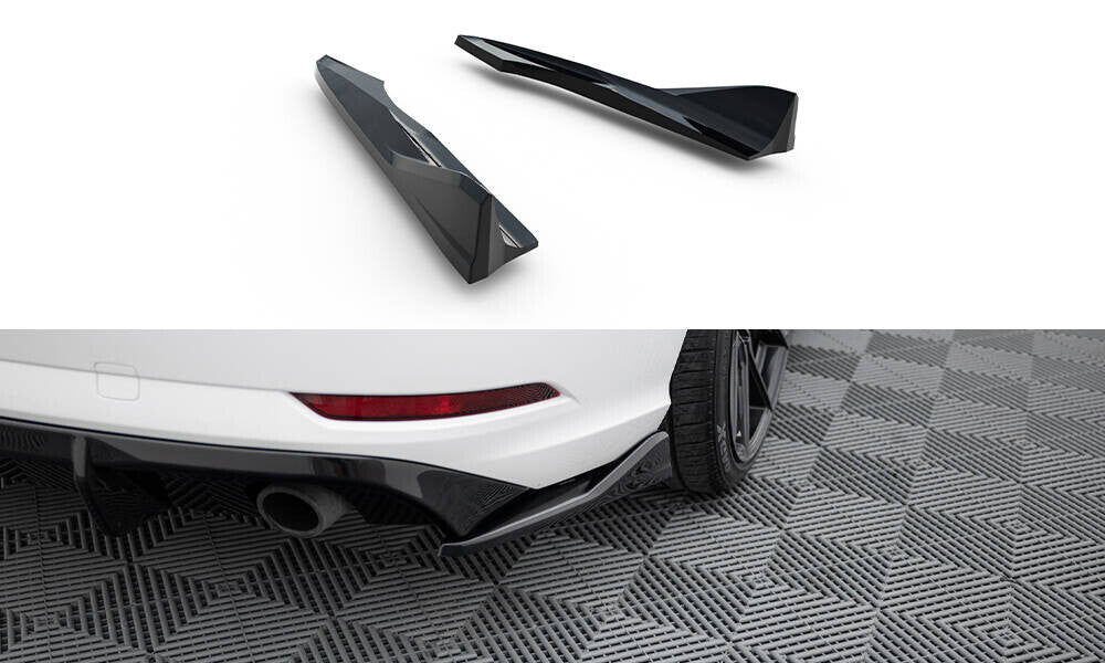Diffusor Flaps V.2 passend für Audi A3 Limousine 8V FL schwarz Hochglanz