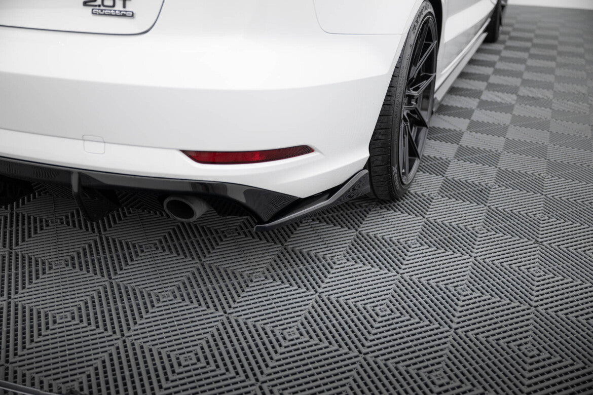 Diffusor Flaps V.2 passend für Audi A3 Limousine 8V FL schwarz Hochglanz