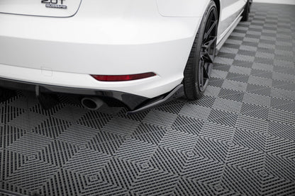 Diffusor Flaps V.2 passend für Audi A3 Limousine 8V FL schwarz Hochglanz