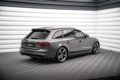 Diffusor Flaps V.2 passend für Audi A4 S-Line Avant B8 FL schwarz Hochglanz