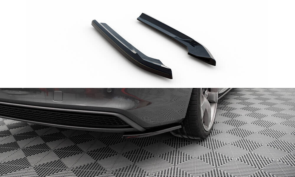 Diffusor Flaps V.2 passend für Audi A4 S-Line Avant B8 FL schwarz Hochglanz
