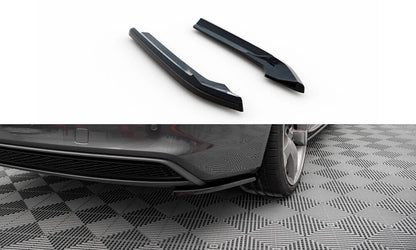 Diffusor Flaps V.2 passend für Audi A4 S-Line Avant B8 FL schwarz Hochglanz