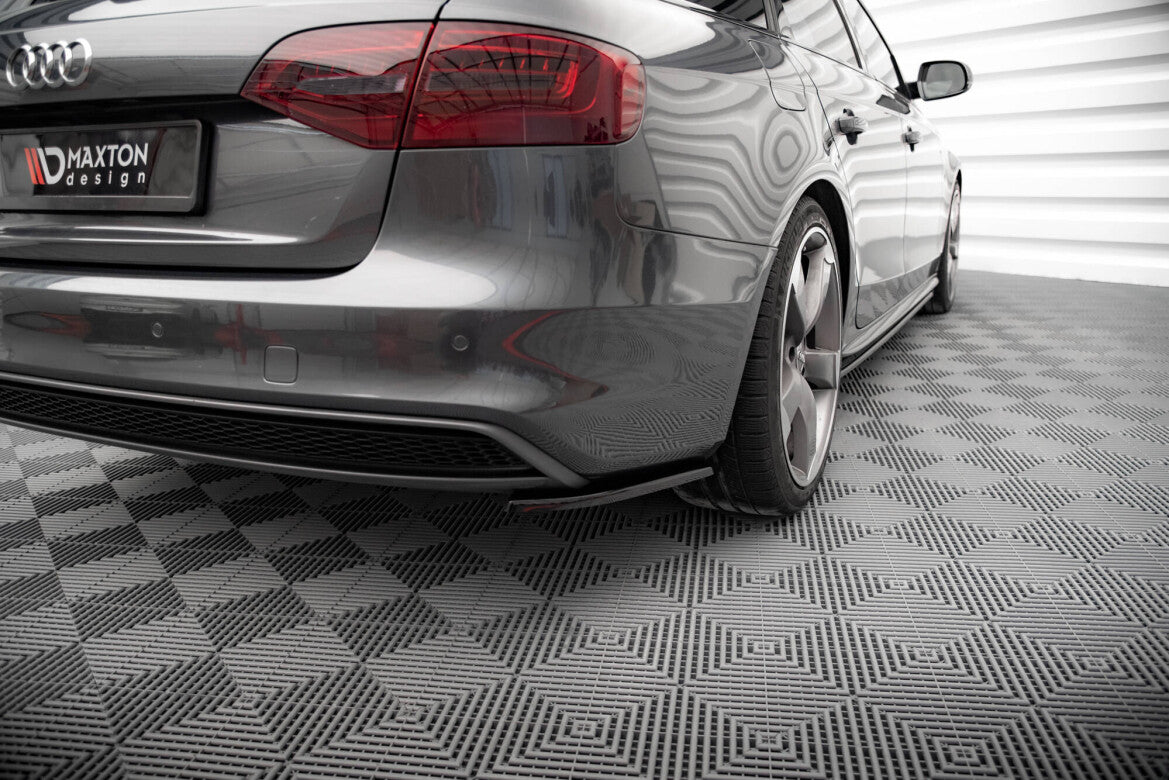Diffusor Flaps V.2 passend für Audi A4 S-Line Avant B8 FL schwarz Hochglanz