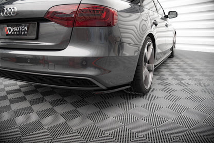 Diffusor Flaps V.2 passend für Audi A4 S-Line Avant B8 FL schwarz Hochglanz