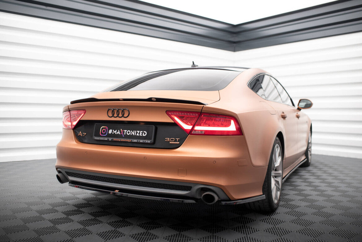 Diffusor Flaps V.2 passend für Audi A7 S-Line C7 schwarz Hochglanz