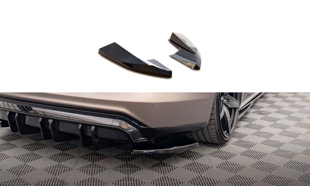 Diffusor Flaps V.2 passend für Audi e-Tron GT / RS GT Mk1 schwarz Hochglanz