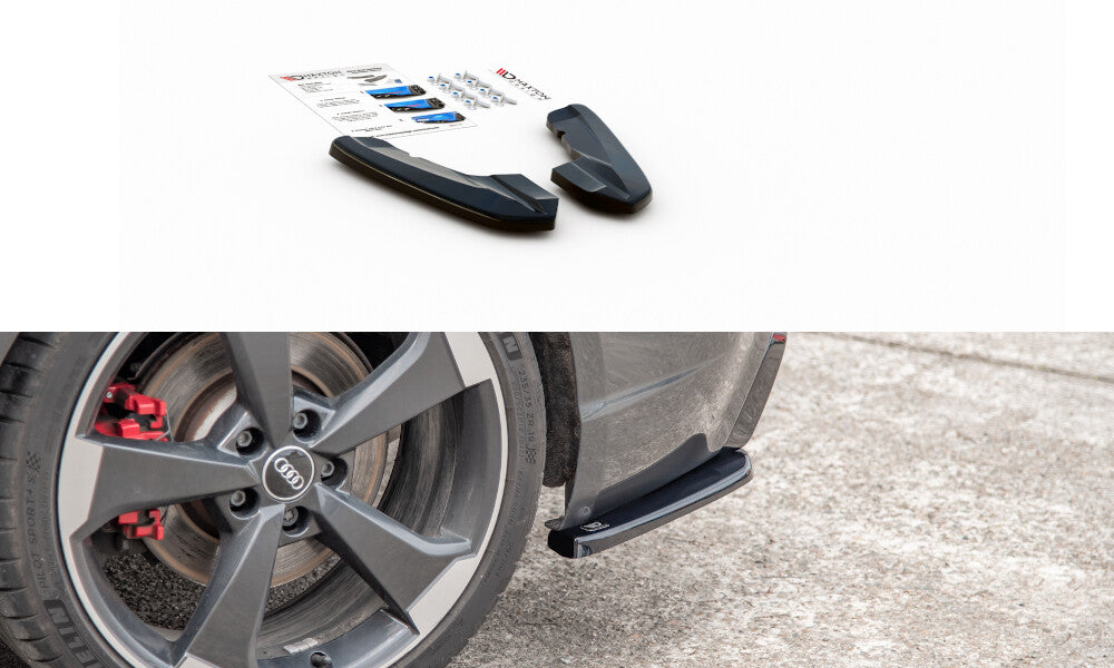 Diffusor Flaps V.2 passend für Audi RS3 8V Sportback schwarz Hochglanz