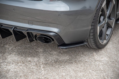 Diffusor Flaps V.2 passend für Audi RS3 8V Sportback schwarz Hochglanz