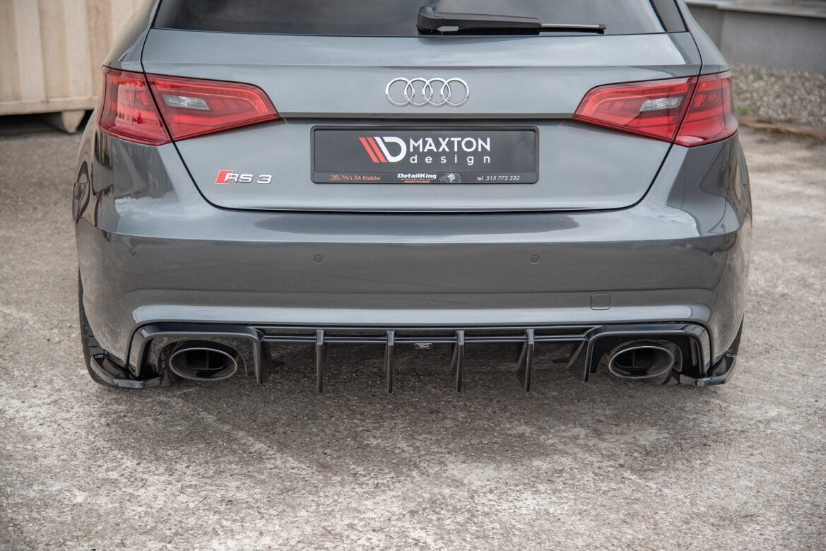 Diffusor Flaps V.2 passend für Audi RS3 8V Sportback schwarz Hochglanz