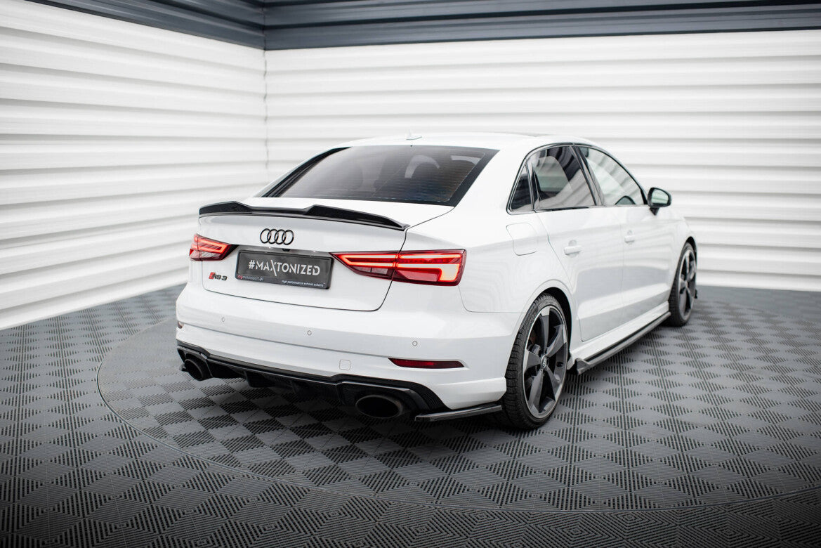 Diffusor Flaps V.2 passend für Audi RS3 Limousine 8V FL schwarz Hochglanz