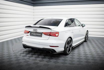 Diffusor Flaps V.2 passend für Audi RS3 Limousine 8V FL schwarz Hochglanz