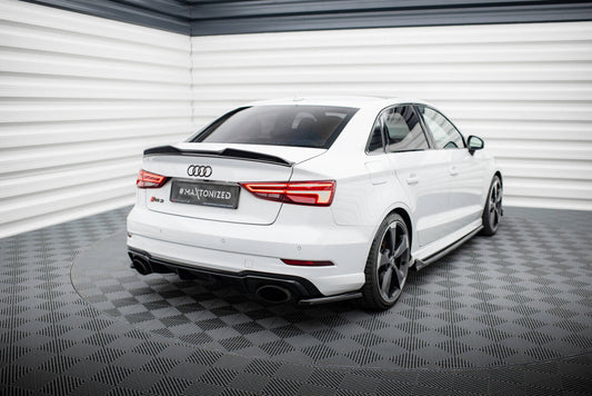 Diffusor Flaps V.2 passend für Audi RS3 Limousine 8V FL schwarz Hochglanz