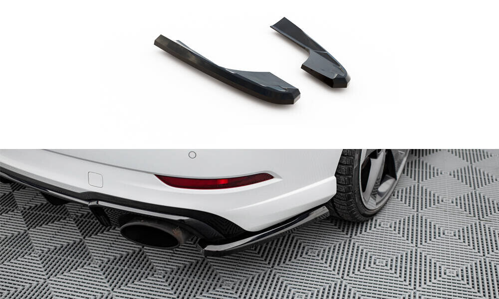 Diffusor Flaps V.2 passend für Audi RS3 Limousine 8V FL schwarz Hochglanz