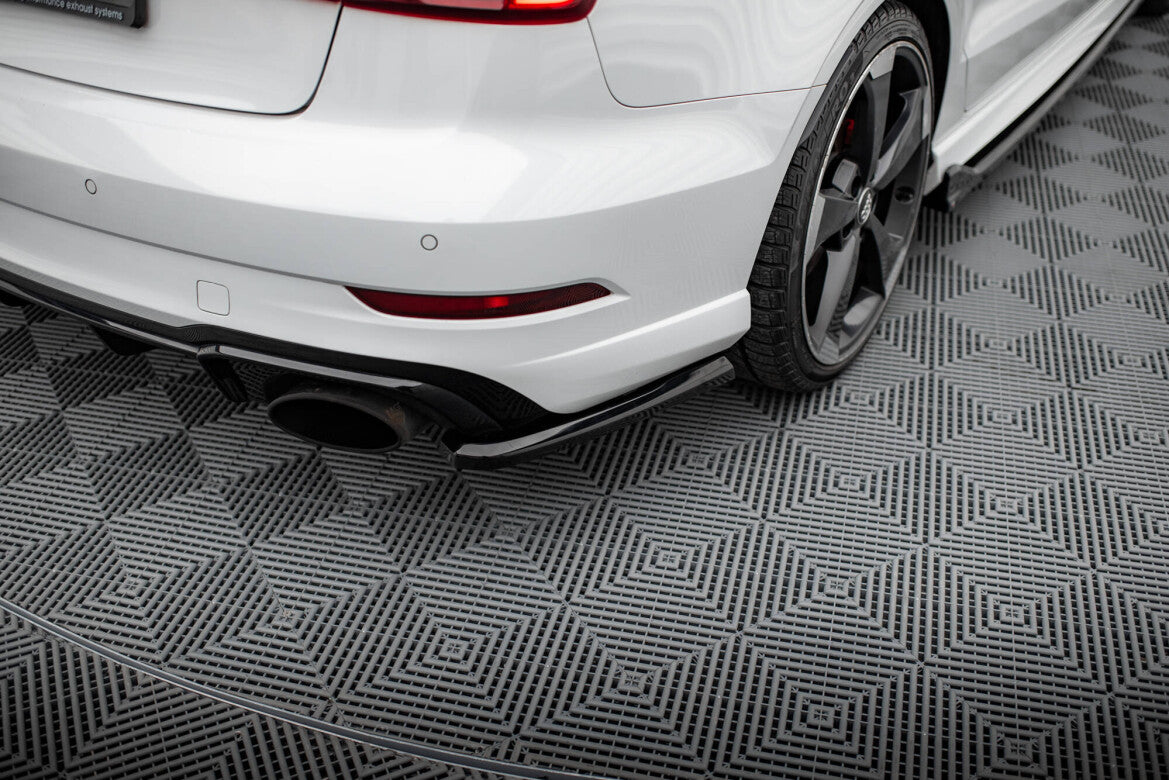 Diffusor Flaps V.2 passend für Audi RS3 Limousine 8V FL schwarz Hochglanz