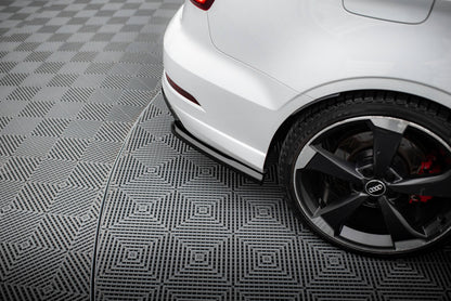 Diffusor Flaps V.2 passend für Audi RS3 Limousine 8V FL schwarz Hochglanz