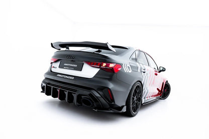 Diffusor Flaps V.2 passend für Audi RS3 Limousine 8Y Facelift schwarz Hochglanz