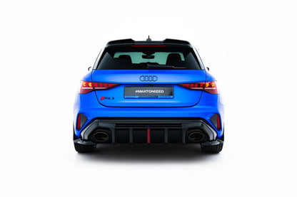 Diffusor Flaps V.2 passend für Audi RS3 Sportback 8Y Facelift schwarz Hochglanz