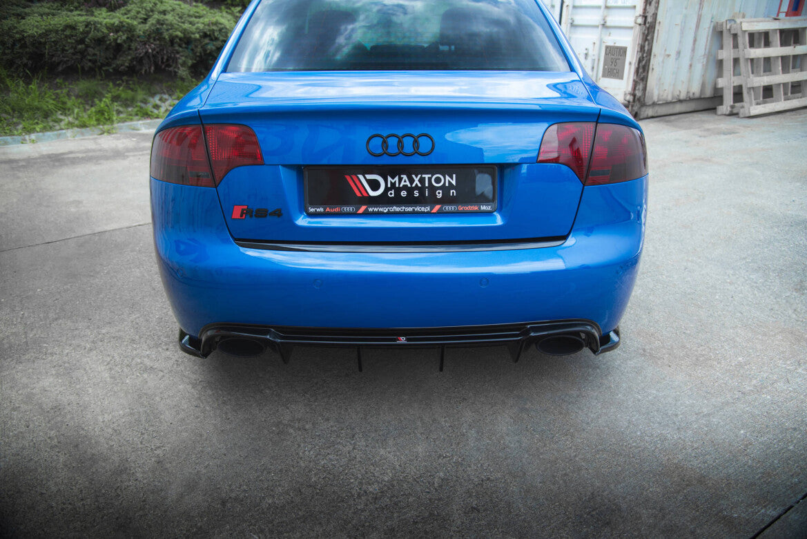 Diffusor Flaps V.2 passend für Audi RS4 Limousine B7 schwarz Hochglanz