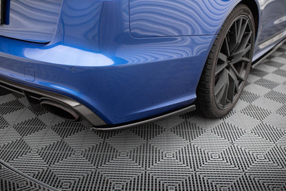 Diffusor Flaps V.2 passend für Audi RS6 C7 / C7 FL schwarz Hochglanz