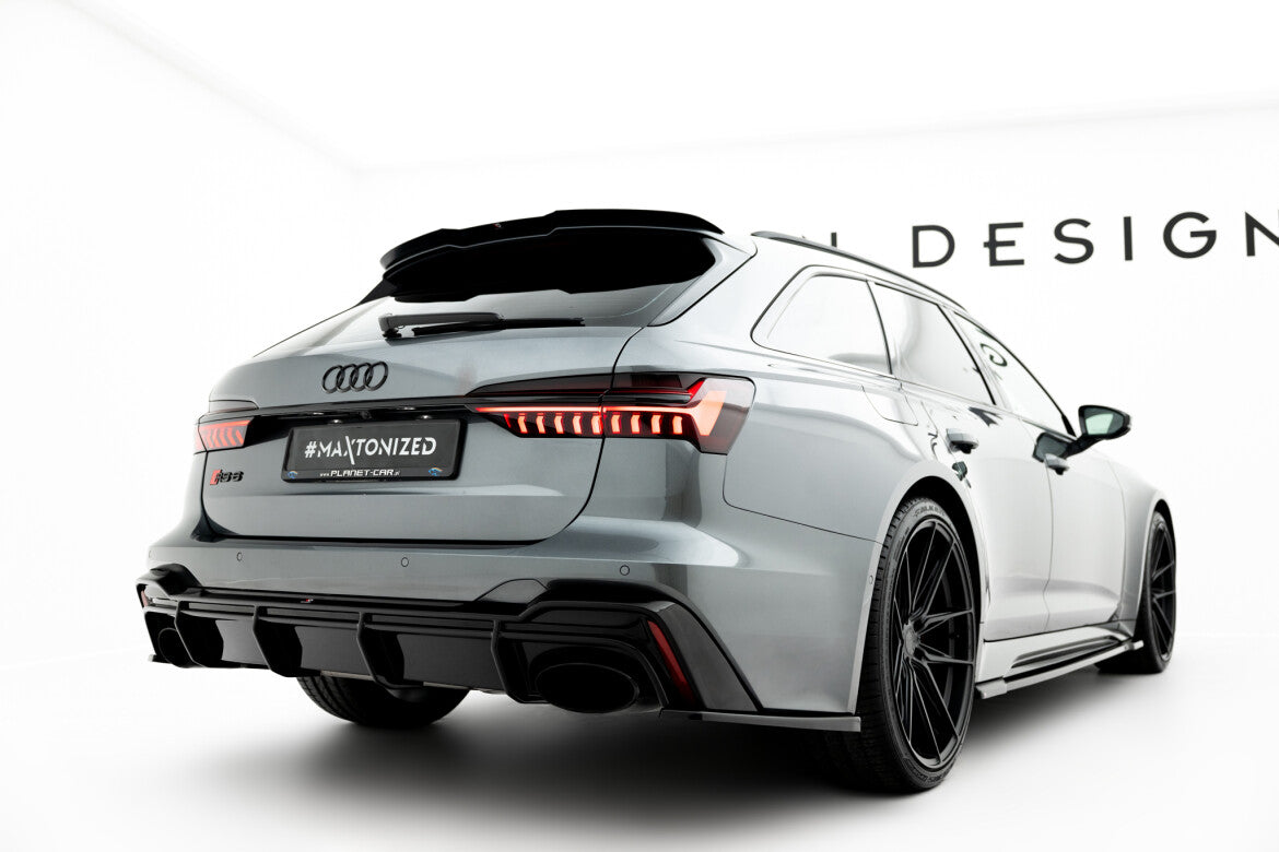 Diffusor Flaps V.2 passend für Audi RS6 C8 / C8 FL schwarz Hochglanz