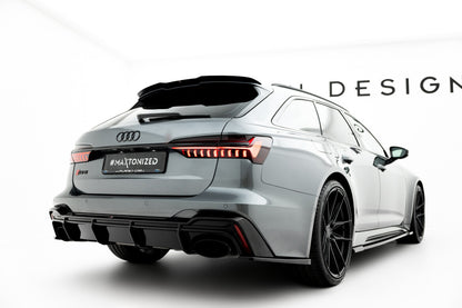 Diffusor Flaps V.2 passend für Audi RS6 C8 / C8 FL schwarz Hochglanz