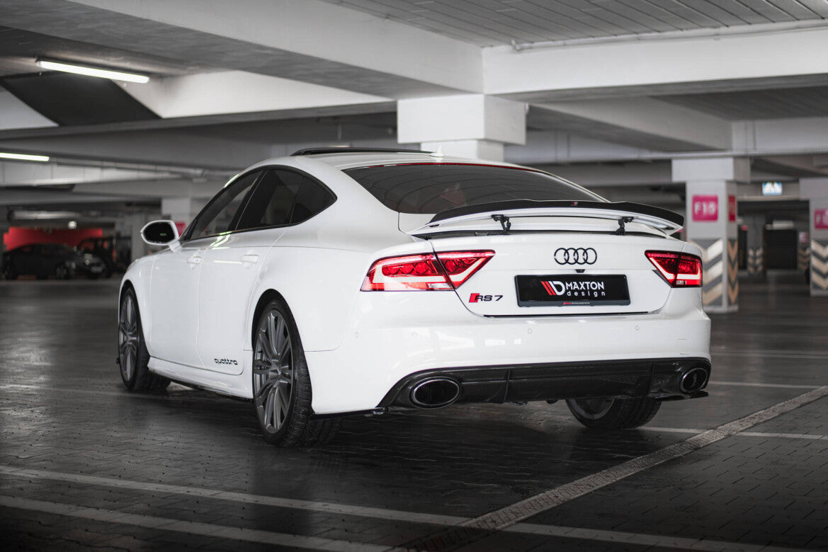 Diffusor Flaps V.2 passend für Audi RS7 C7 schwarz Hochglanz