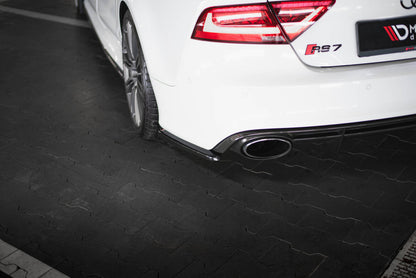 Diffusor Flaps V.2 passend für Audi RS7 C7 schwarz Hochglanz
