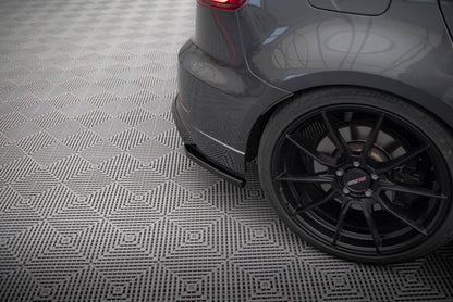 Diffusor Flaps V.2 passend für Audi S3 / A3 S-Line Sportback 8V FL schwarz Hochglanz