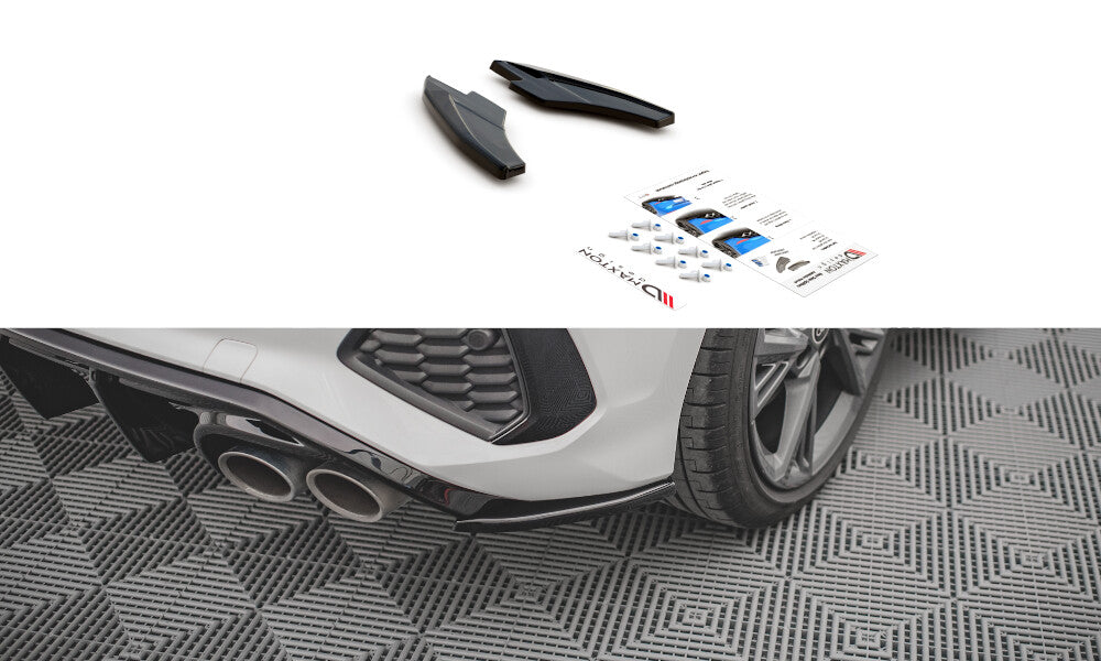 Diffusor Flaps V.2 passend für Audi S3 / A3 S-Line Sportback 8Y schwarz Hochglanz