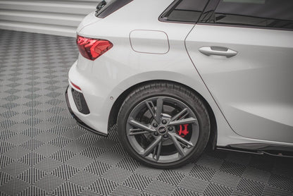 Diffusor Flaps V.2 passend für Audi S3 / A3 S-Line Sportback 8Y schwarz Hochglanz