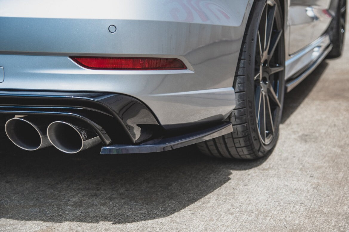 Diffusor Flaps V.2 passend für Audi S3 Limousine 8V FL schwarz Hochglanz