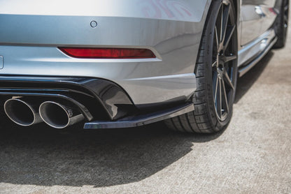 Diffusor Flaps V.2 passend für Audi S3 Limousine 8V FL schwarz Hochglanz