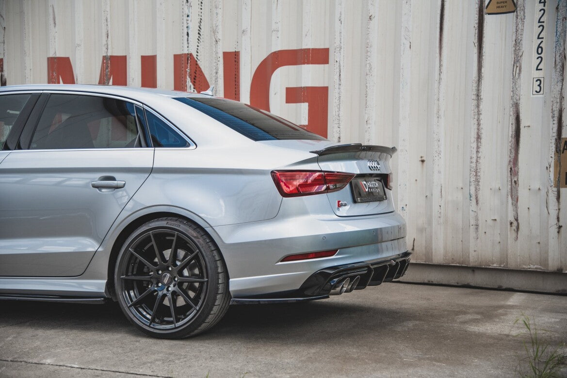 Diffusor Flaps V.2 passend für Audi S3 Limousine 8V FL schwarz Hochglanz