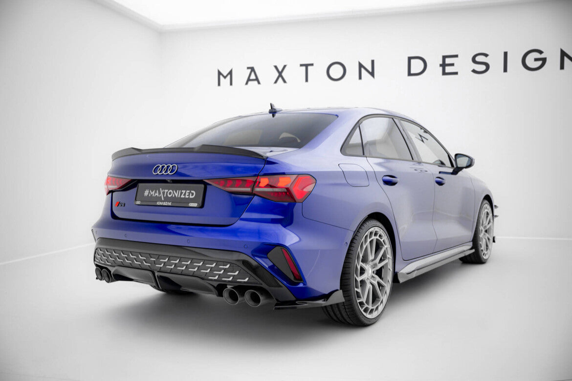 Diffusor Flaps V.2 passend für Audi S3 Limousine 8Y FL schwarz Hochglanz