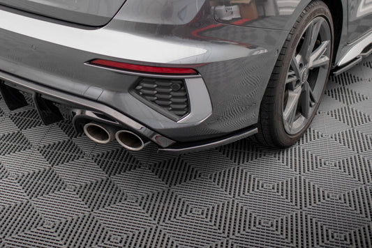 Diffusor Flaps V.2 passend für Audi S3 Limousine 8Y schwarz Hochglanz