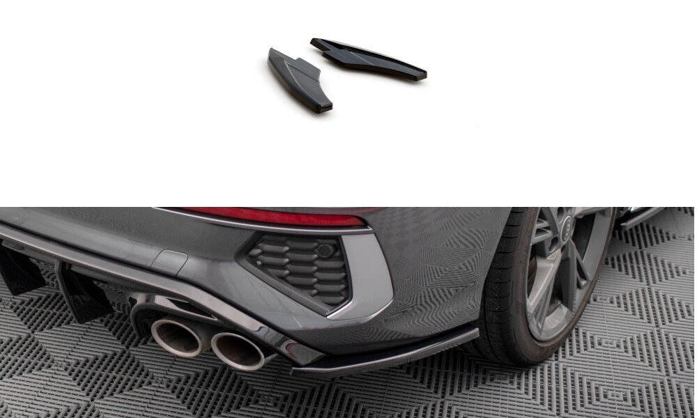 Diffusor Flaps V.2 passend für Audi S3 Limousine 8Y schwarz Hochglanz