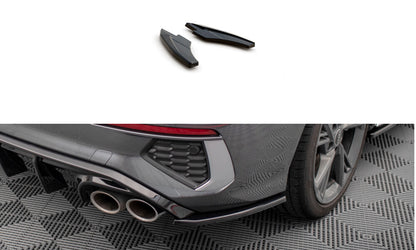 Diffusor Flaps V.2 passend für Audi S3 Limousine 8Y schwarz Hochglanz