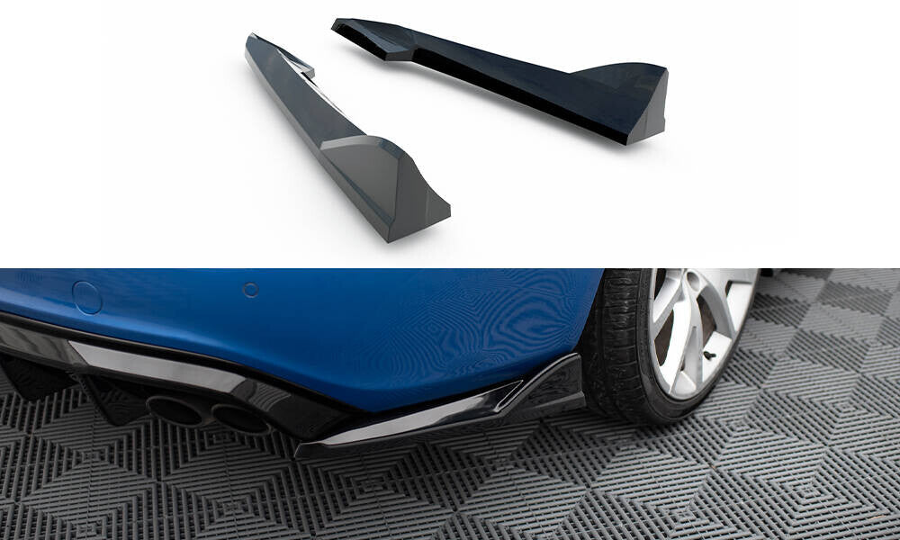 Diffusor Flaps V.2 passend für Audi S4 Limousine B8 schwarz Hochglanz