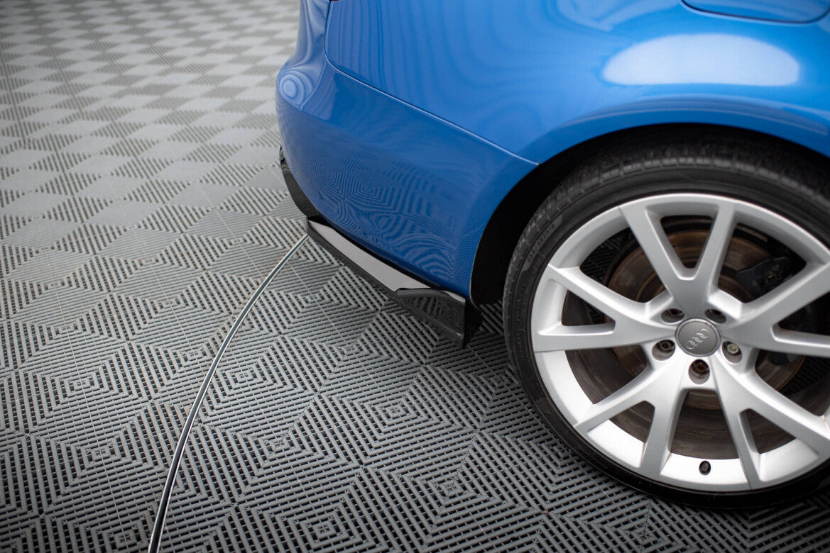 Diffusor Flaps V.2 passend für Audi S4 Limousine B8 schwarz Hochglanz