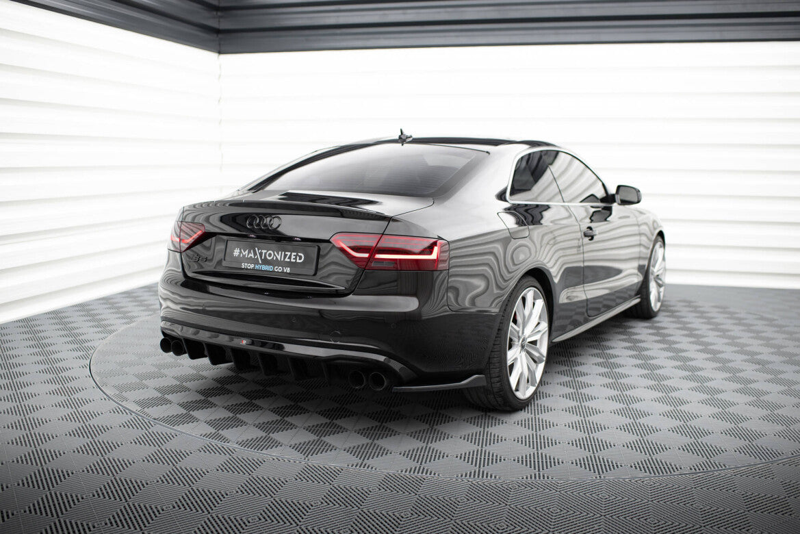 Diffusor Flaps V.2 passend für Audi S5 / A5 S-Line Coupe / Cabriolet 8T schwarz Hochglanz