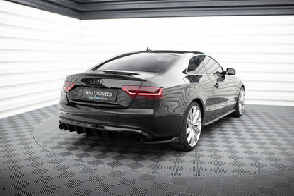 Diffusor Flaps V.2 passend für Audi S5 / A5 S-Line Coupe / Cabriolet 8T schwarz Hochglanz