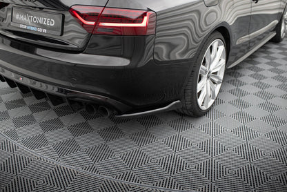 Diffusor Flaps V.2 passend für Audi S5 / A5 S-Line Coupe / Cabriolet 8T schwarz Hochglanz